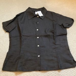 J. Crew Linen Short Sleeve Top